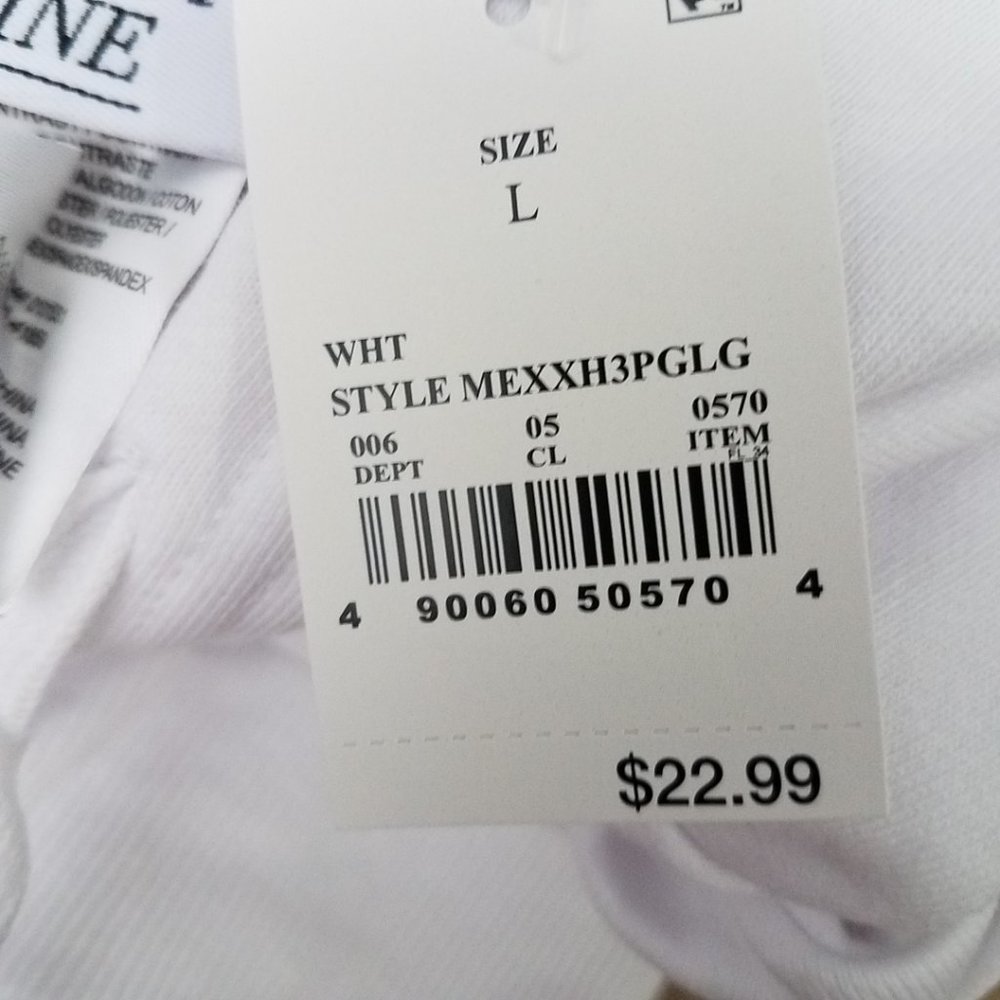 Mighty Fine Crop White Sweatshirt Hood Jr Size Lg - Picture 6 of 6